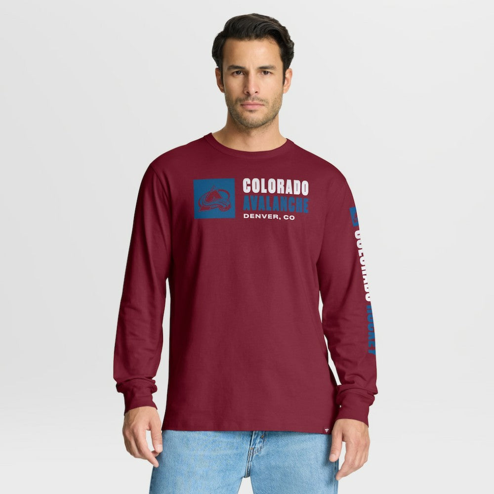 Colorado Avalanche Fanatics Goal Crease Legacy Long Sleeve T-Shirt -  NHL T-shirts