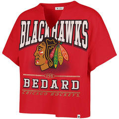 Connor Bedard Chicago Blackhawks '47 Women's Elation Name & Number Oversized Notch Neck T-Shirt -  NHL T-shirts
