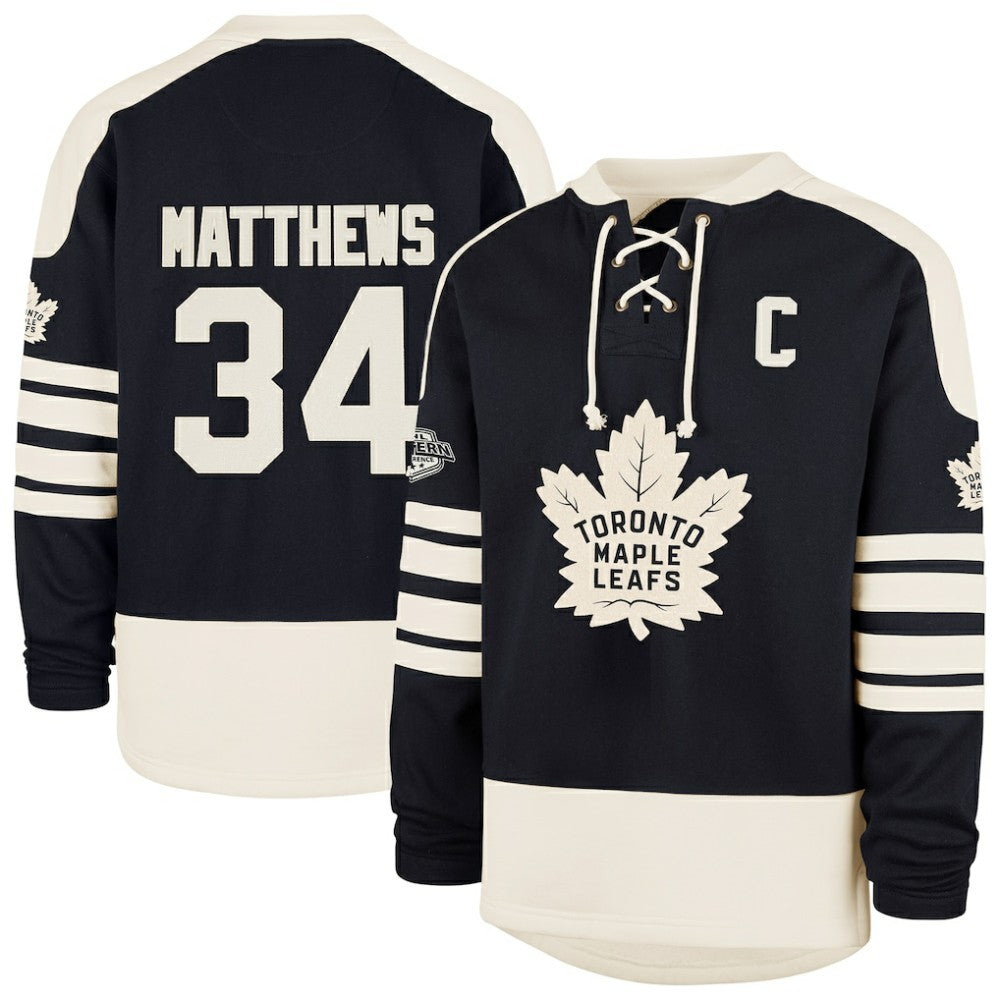 Auston Matthews Toronto Maple Leafs '47 Player Name & Number Sweep Check Eternal Lacer Sweatshirt -  NHL Sweatshirts