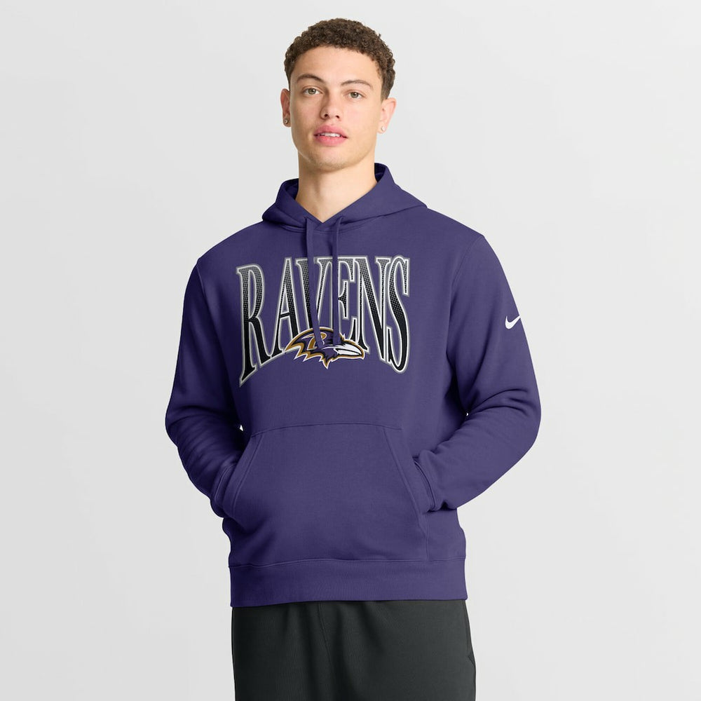 Baltimore Ravens Full Blitz Club Fleece Pullover Hoodie | NFL Discount