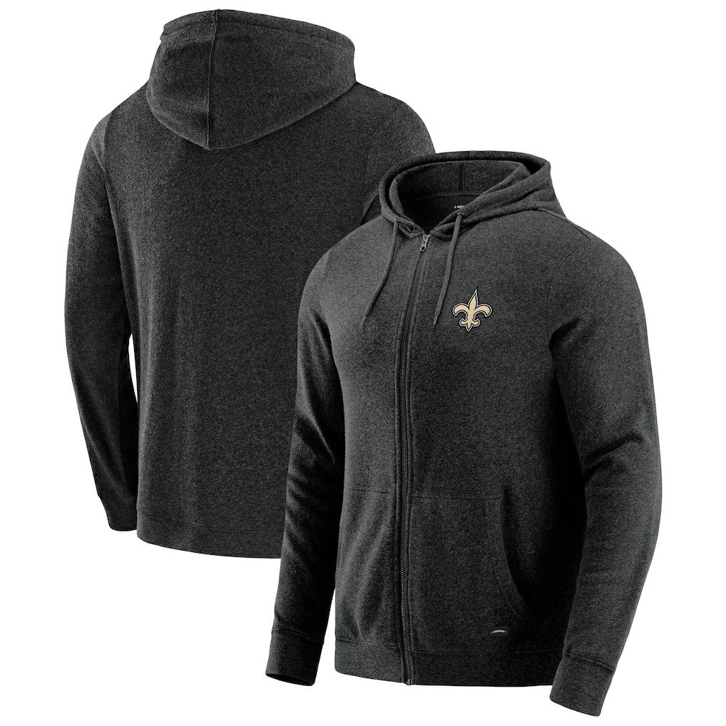 New Orleans Saints J. Palmer Players Lounge Tri-Blend Full-Zip Hoodie | NFL Outlet