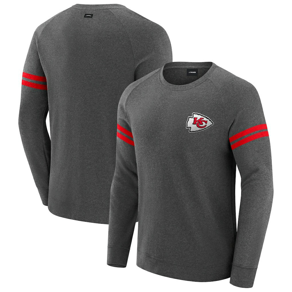 Kansas City Chiefs J. Palmer Players Lounge Raglan Tri-Blend Sweatshirt | NFL Online