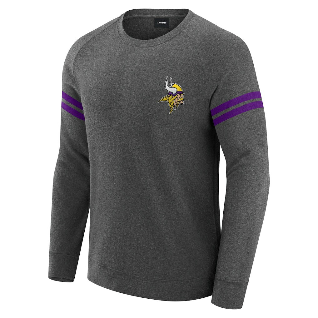 Minnesota Vikings J. Palmer Players Lounge Raglan Tri-Blend Sweatshirt | NFL Discount
