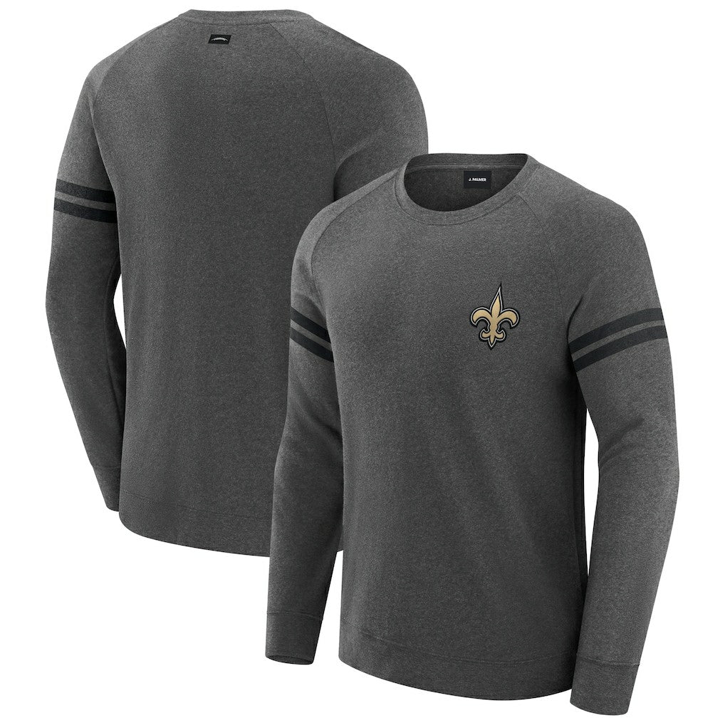New Orleans Saints J. Palmer Players Lounge Raglan Tri-Blend Sweatshirt | NFL Sale