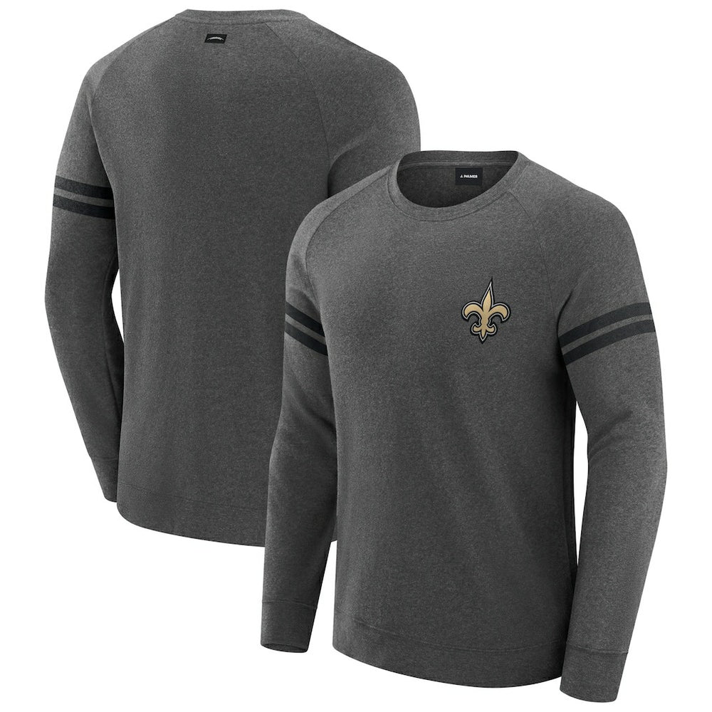 New Orleans Saints J. Palmer Players Lounge Raglan Tri-Blend Sweatshirt | NFL Sale