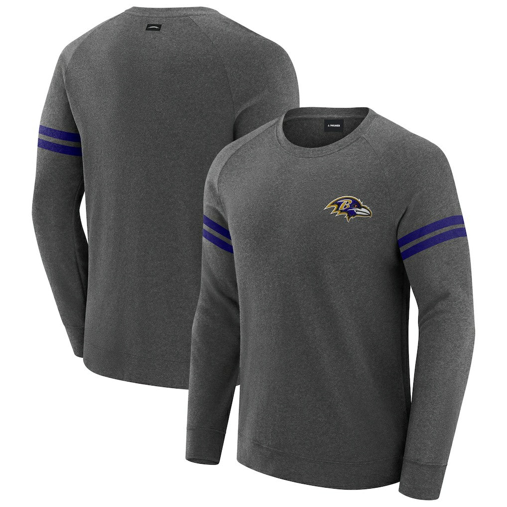 Baltimore Ravens J. Palmer Players Lounge Raglan Tri-Blend Sweatshirt | NFL On sale