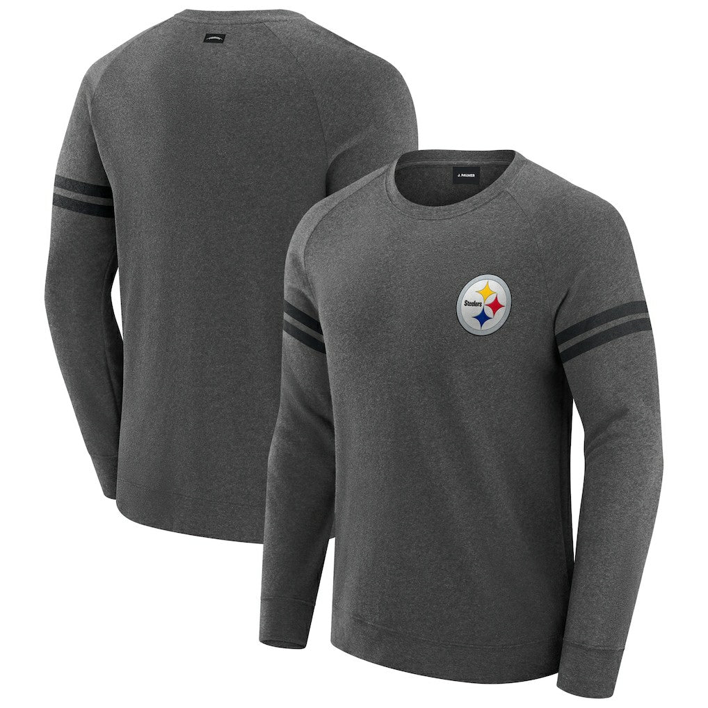 Pittsburgh Steelers J. Palmer Players Lounge Raglan Tri-Blend Sweatshirt | NFL On sale