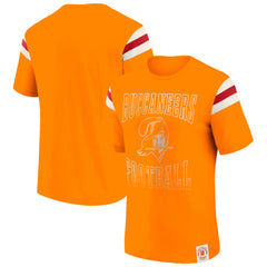 Tampa Bay Buccaneers Darius Rucker Collection Distressed Throwback Shoulder Stripe T-Shirt | NFL Near me