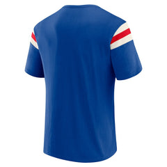 Buffalo Bills Darius Rucker Collection Distressed Throwback Shoulder Stripe T-Shirt | NFL Outlet