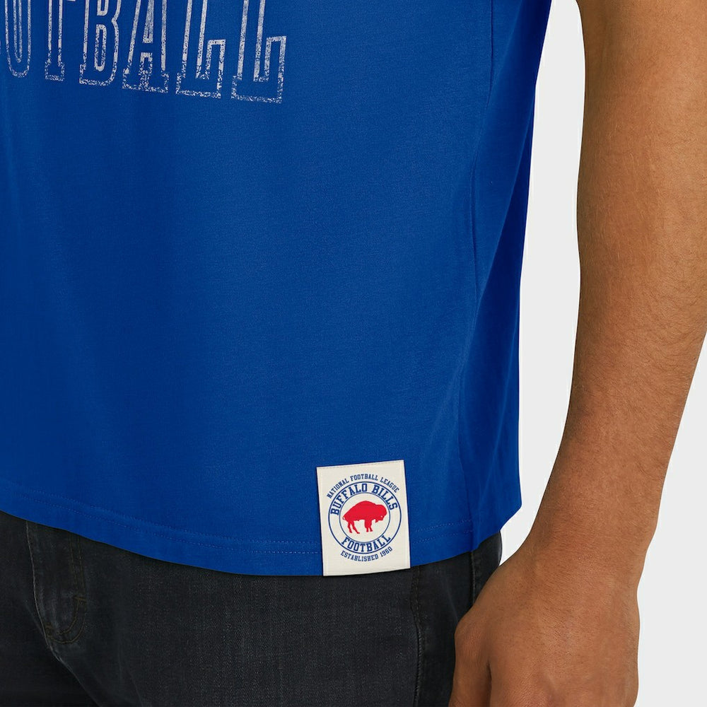 Buffalo Bills Darius Rucker Collection Distressed Throwback Shoulder Stripe T-Shirt | NFL Outlet