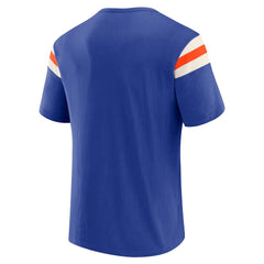 Denver Broncos Darius Rucker Collection Distressed Throwback Shoulder Stripe T-Shirt | NFL US