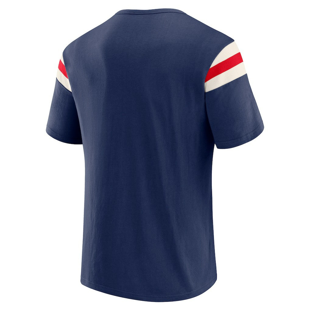 New York Giants Darius Rucker Collection Distressed Throwback Shoulder Stripe T-Shirt | NFL Online
