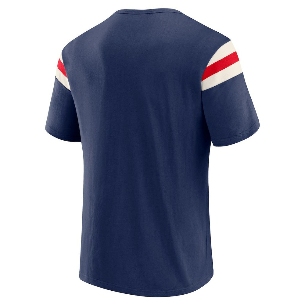 New York Giants Darius Rucker Collection Distressed Throwback Shoulder Stripe T-Shirt | NFL Online