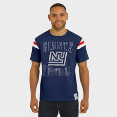 New York Giants Darius Rucker Collection Distressed Throwback Shoulder Stripe T-Shirt | NFL Online