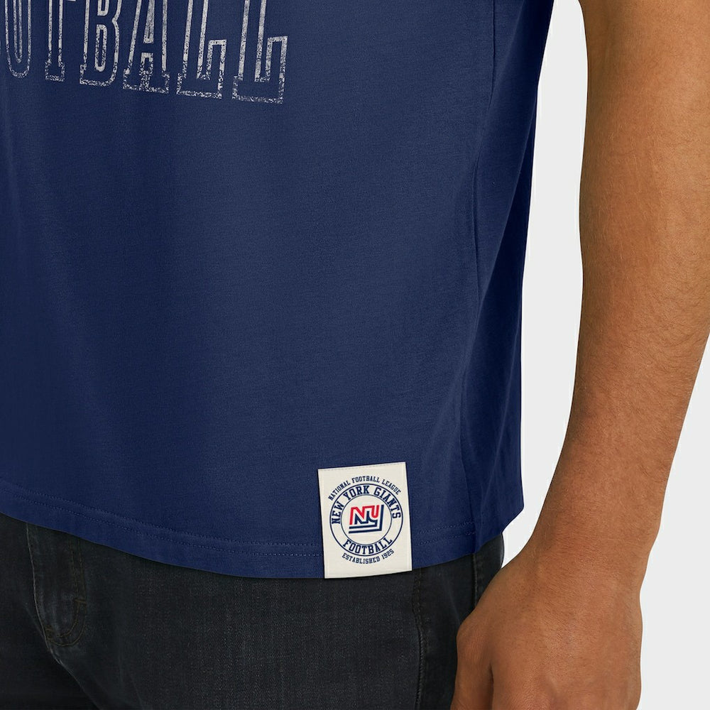 New York Giants Darius Rucker Collection Distressed Throwback Shoulder Stripe T-Shirt | NFL Online