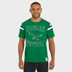 Philadelphia Eagles Darius Rucker Collection Distressed Throwback Shoulder Stripe T-Shirt | NFL Near me