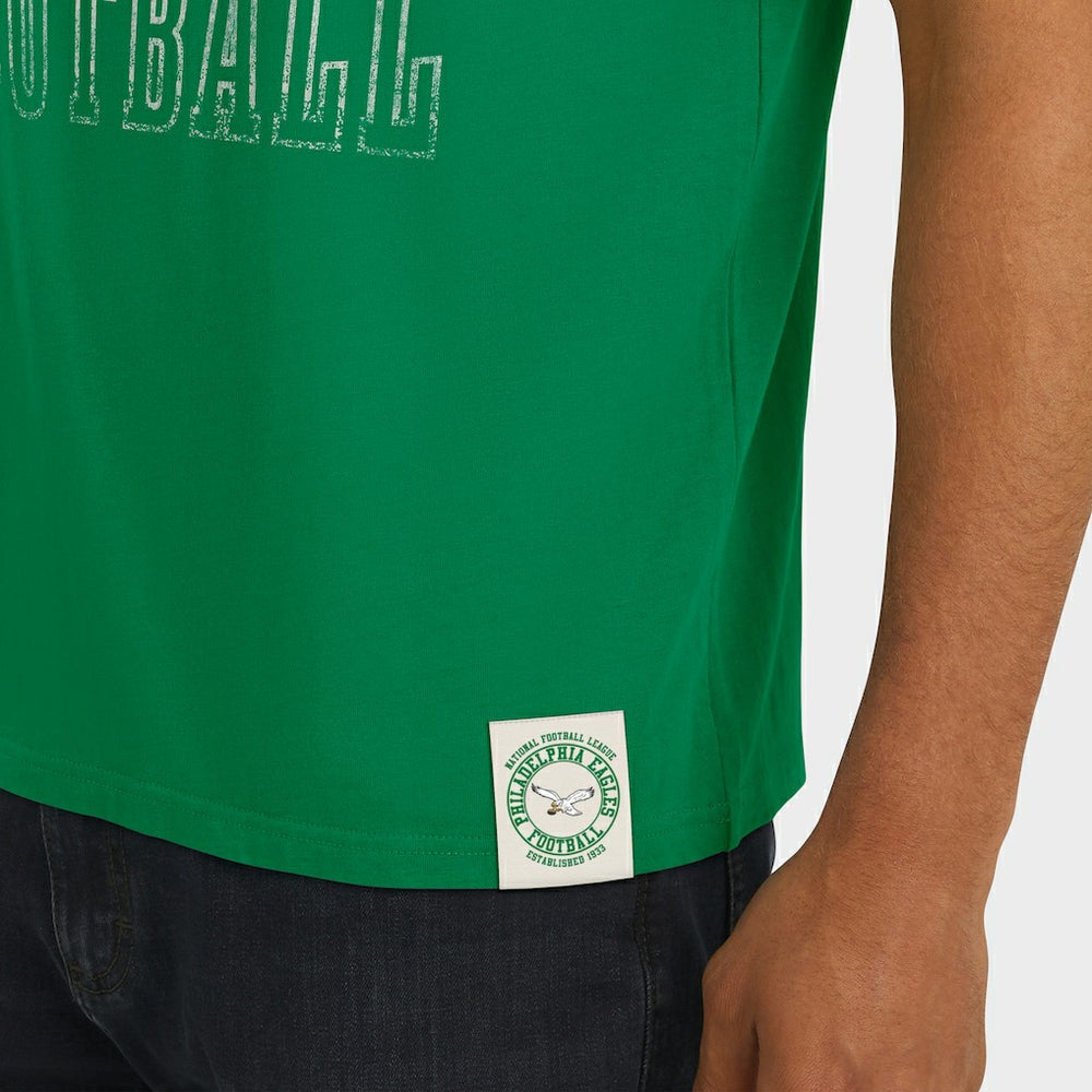 Philadelphia Eagles Darius Rucker Collection Distressed Throwback Shoulder Stripe T-Shirt | NFL Near me