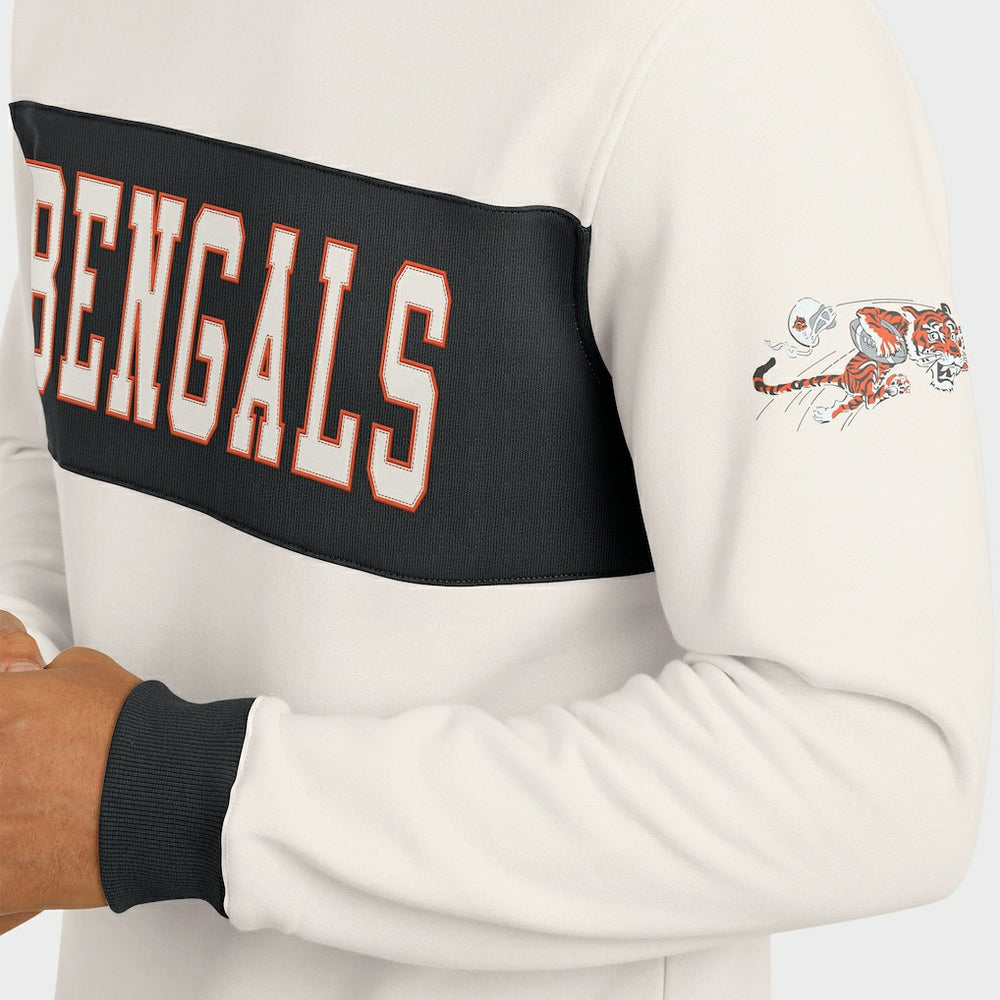 Cincinnati Bengals Darius Rucker Collection Colorblock Pullover Sweatshirt | NFL Sale