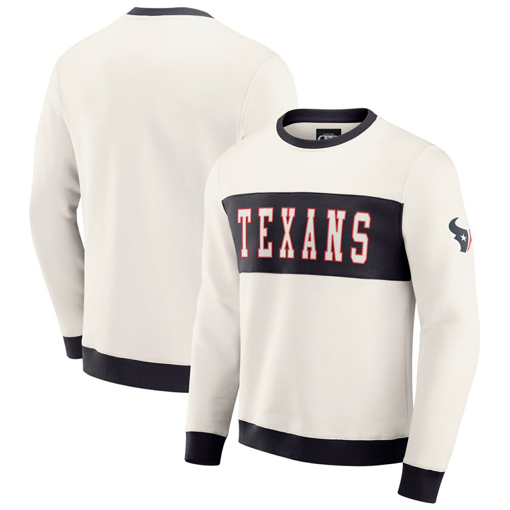 Houston Texans Darius Rucker Collection Colorblock Pullover Sweatshirt | NFL Hot