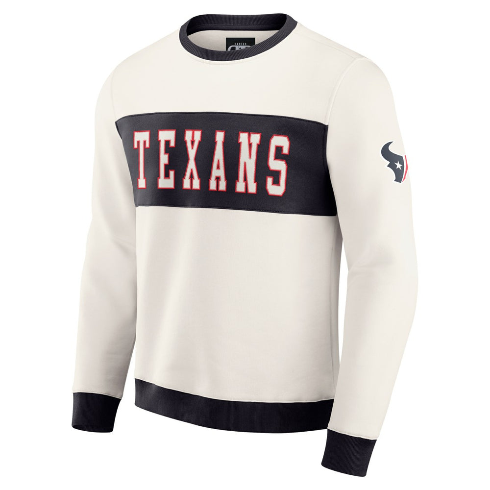 Houston Texans Darius Rucker Collection Colorblock Pullover Sweatshirt | NFL Hot