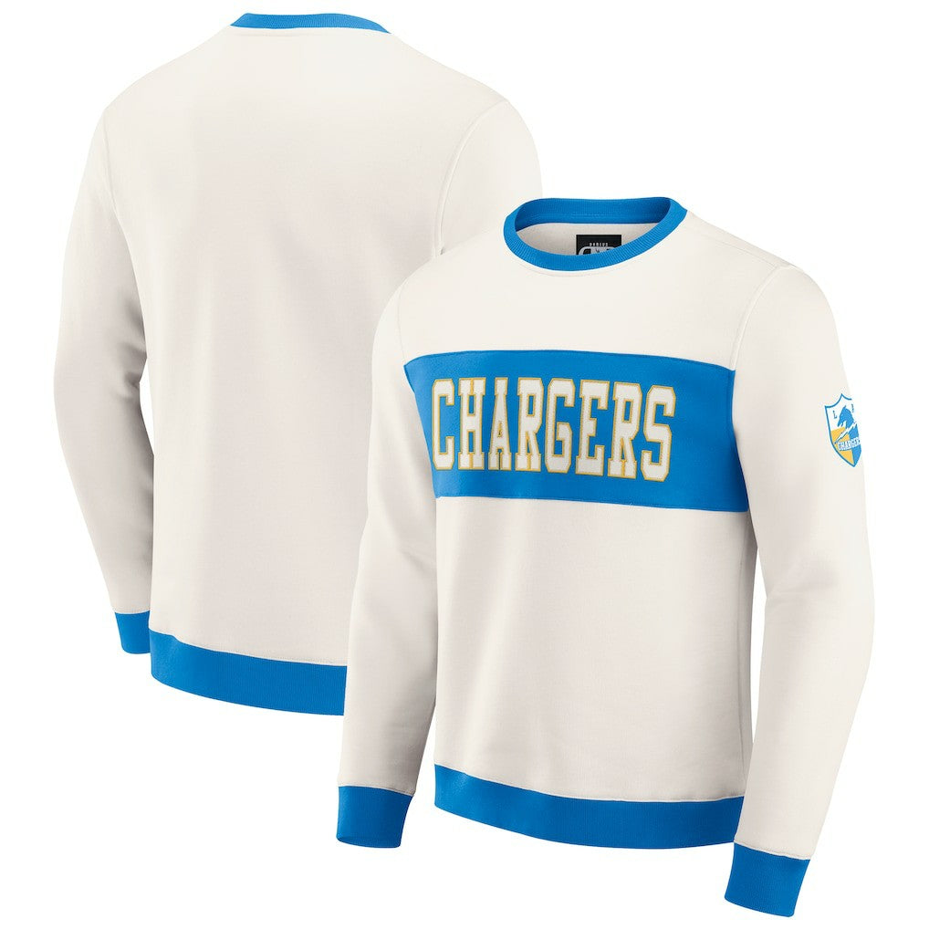 Los Angeles Chargers Darius Rucker Collection Colorblock Pullover Sweatshirt | NFL Outlet