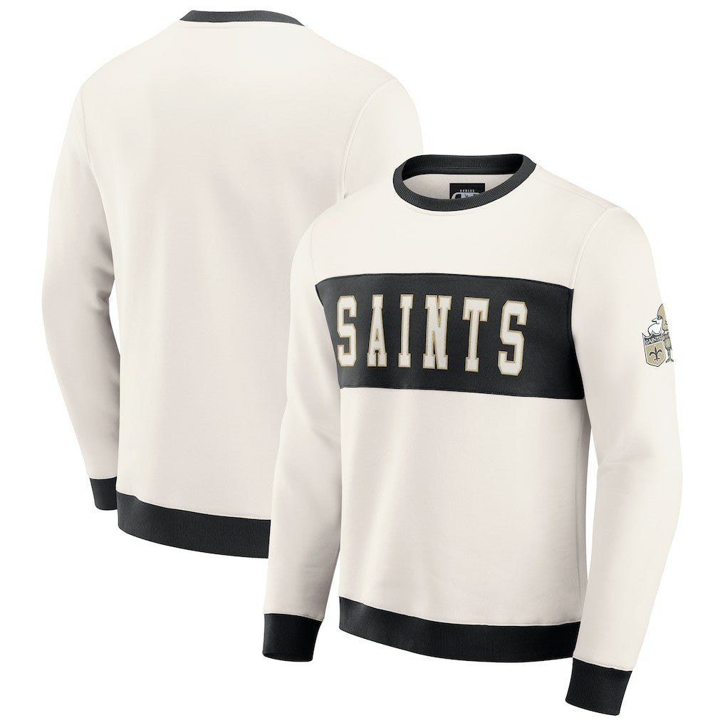 New Orleans Saints Darius Rucker Collection Colorblock Pullover Sweatshirt | NFL Hot