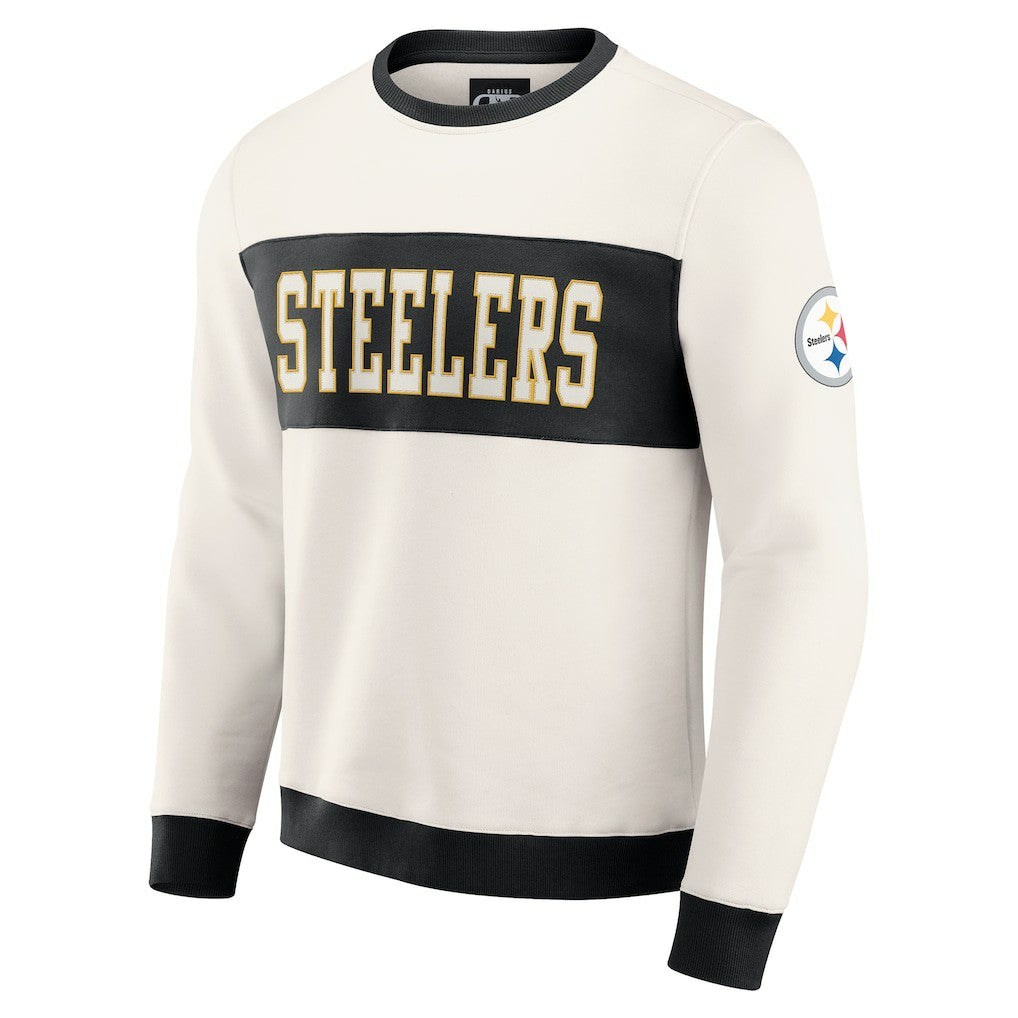 Pittsburgh Steelers Darius Rucker Collection Colorblock Pullover Sweatshirt | NFL Discount