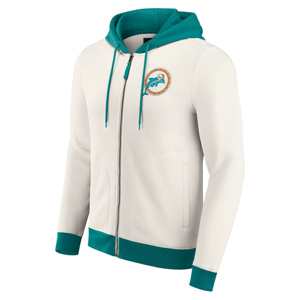 Miami Dolphins Darius Rucker Collection Distressed Graphics Full-Zip Hoodie | NFL On sale