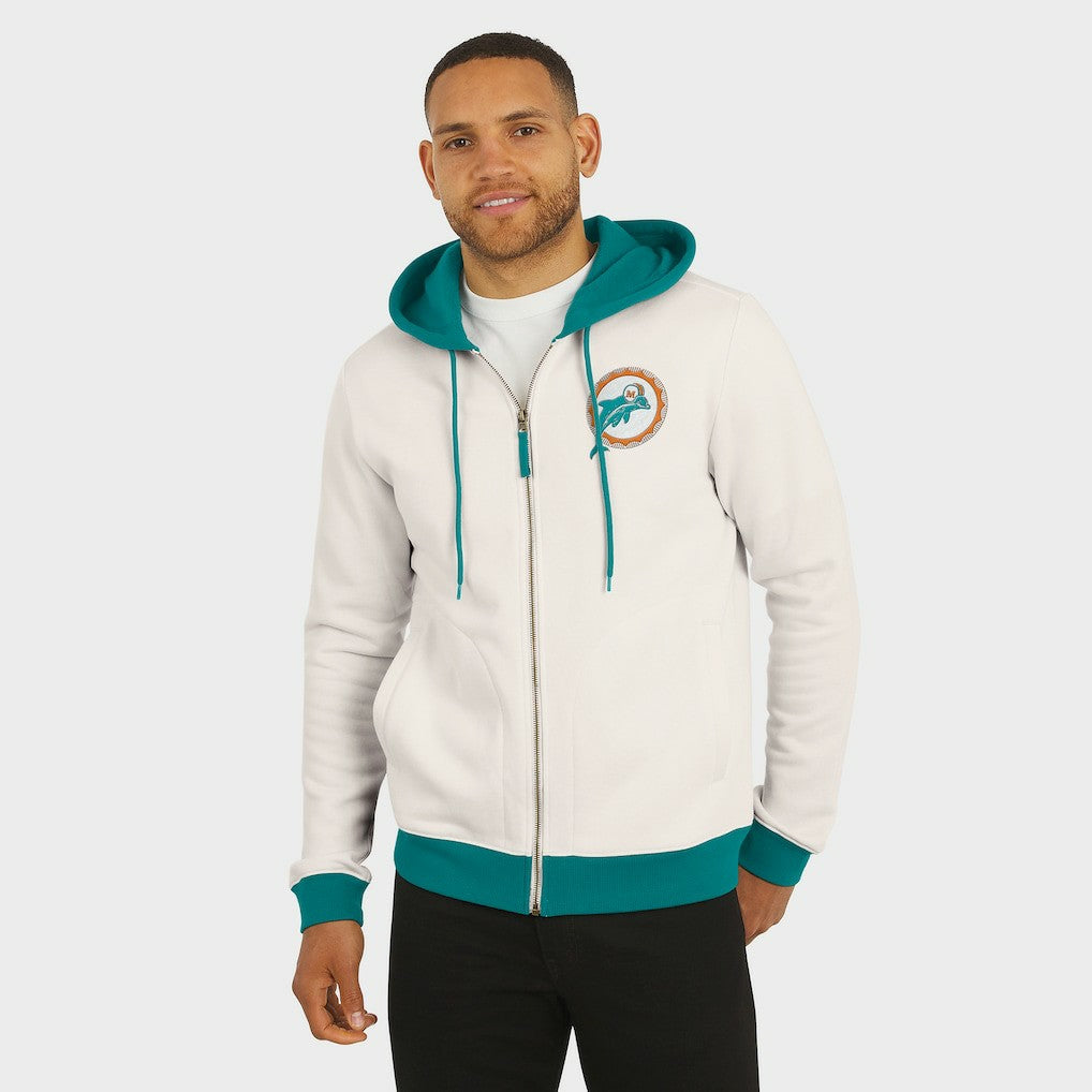 Miami Dolphins Darius Rucker Collection Distressed Graphics Full-Zip Hoodie | NFL On sale