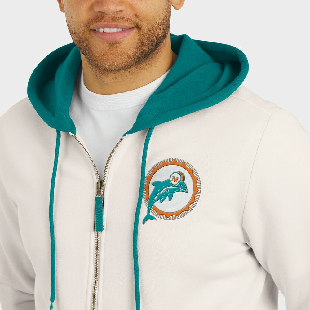 Miami Dolphins Darius Rucker Collection Distressed Graphics Full-Zip Hoodie | NFL On sale