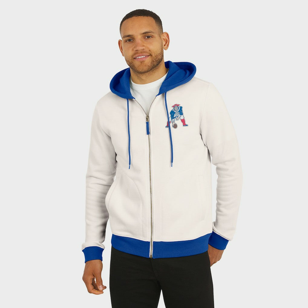 New England Patriots Darius Rucker Collection Distressed Graphics Full-Zip Hoodie | NFL Hot