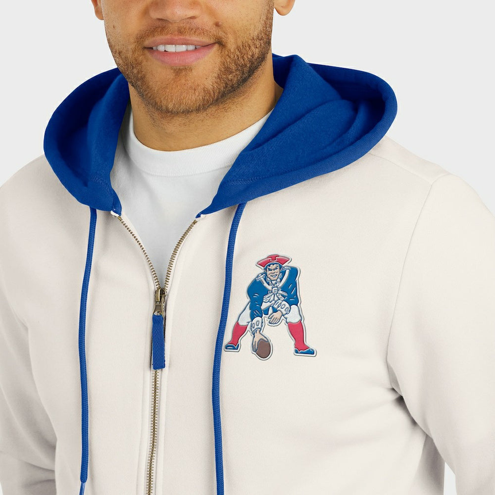 New England Patriots Darius Rucker Collection Distressed Graphics Full-Zip Hoodie | NFL Hot
