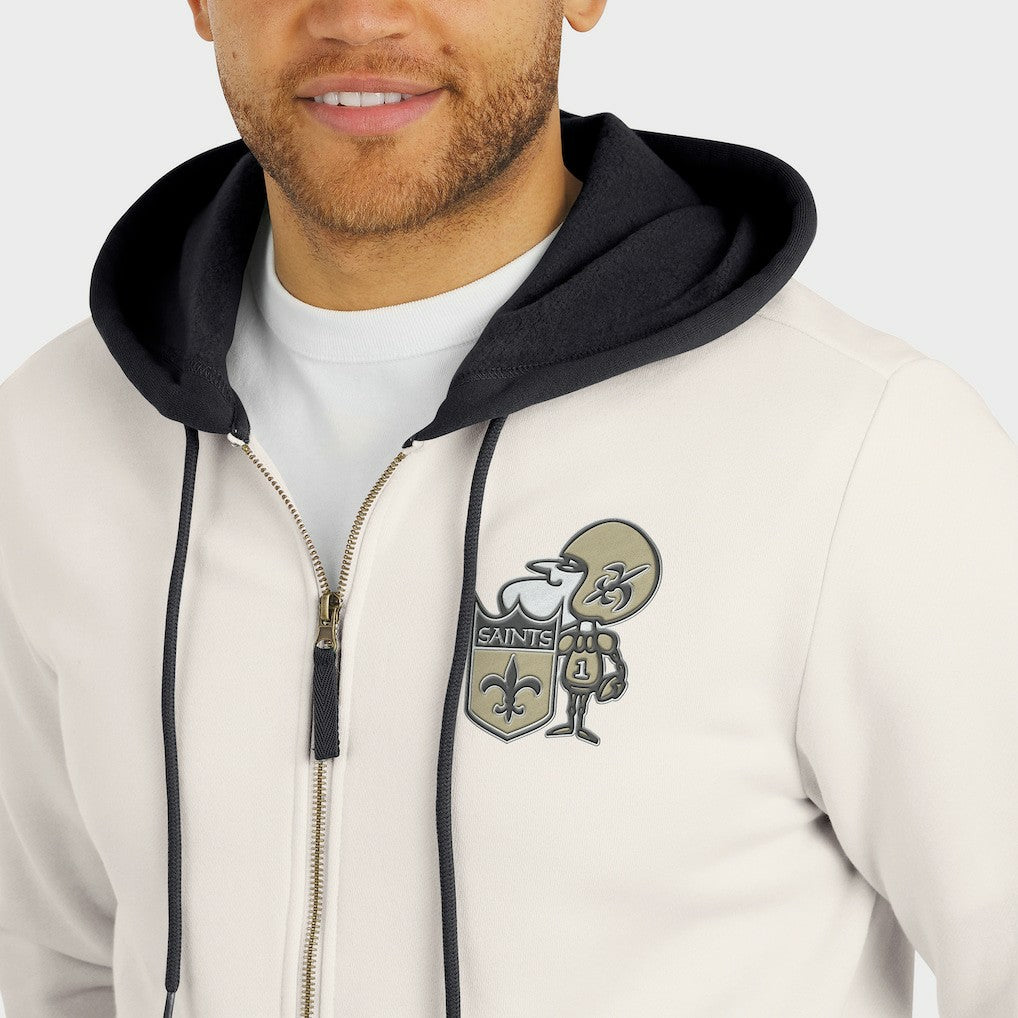 New Orleans Saints Darius Rucker Collection Distressed Graphics Full-Zip Hoodie | NFL Sale