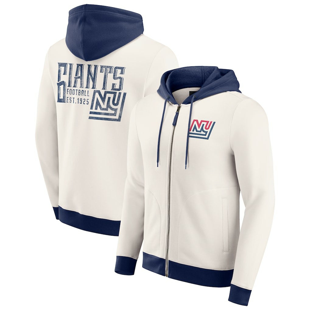 New York Giants Darius Rucker Collection Distressed Graphics Full-Zip Hoodie | NFL Discount