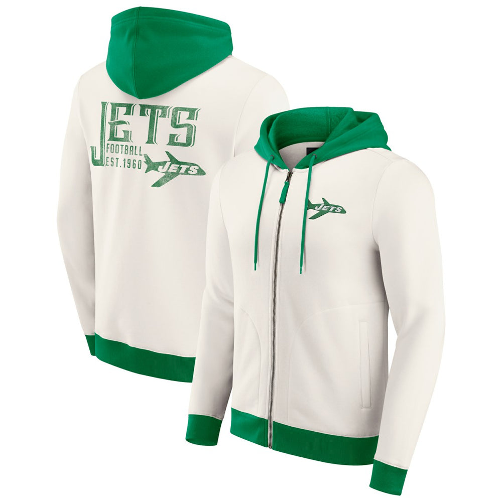 New York Jets Darius Rucker Collection Distressed Graphics Full-Zip Hoodie | NFL On sale