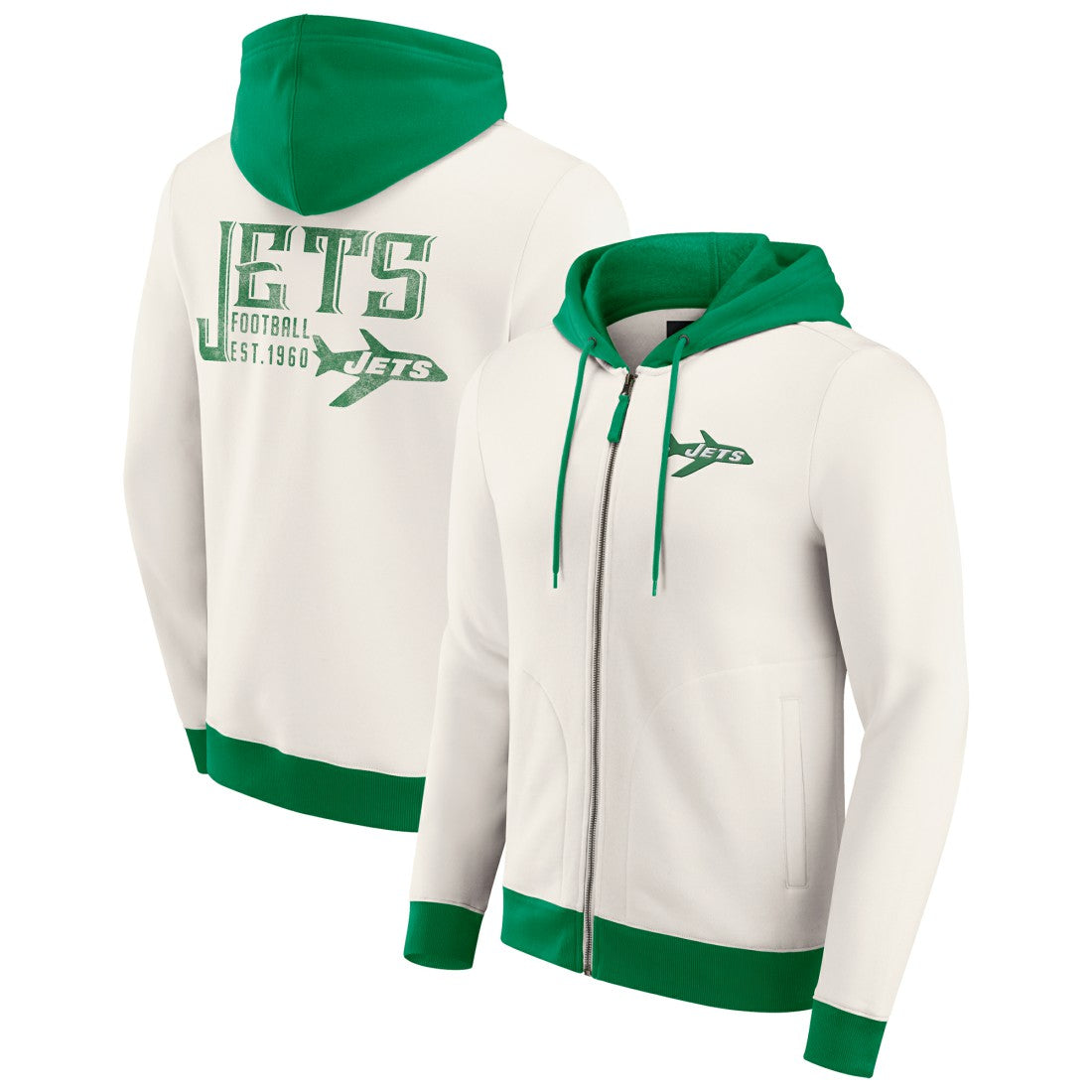 New York Jets Darius Rucker Collection Distressed Graphics Full-Zip Hoodie | NFL On sale