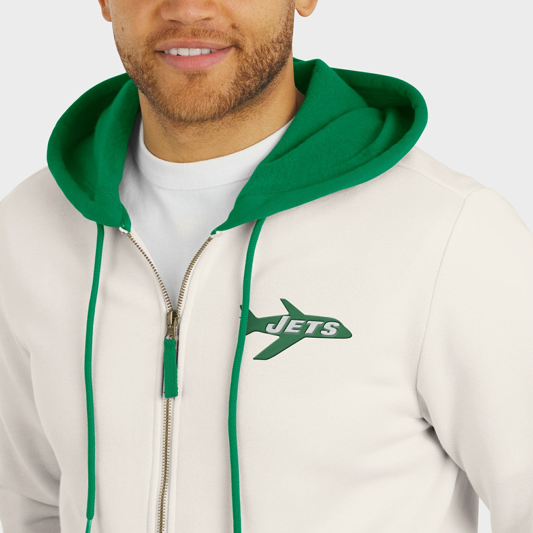 New York Jets Darius Rucker Collection Distressed Graphics Full-Zip Hoodie | NFL On sale