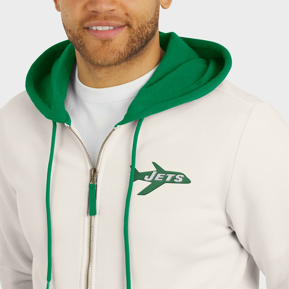 New York Jets Darius Rucker Collection Distressed Graphics Full-Zip Hoodie | NFL On sale
