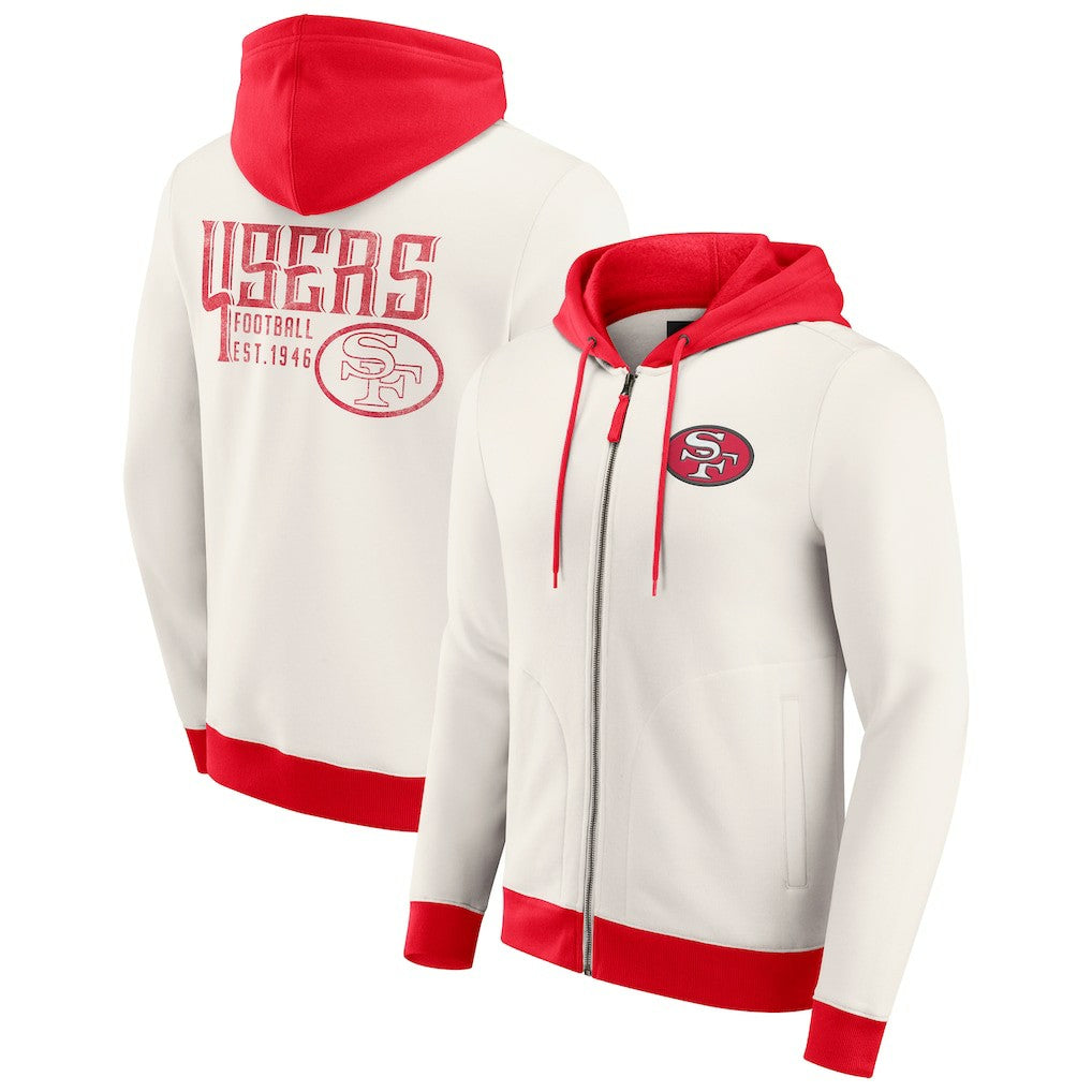 San Francisco 49ers Darius Rucker Collection Distressed Graphics Full-Zip Hoodie | NFL New