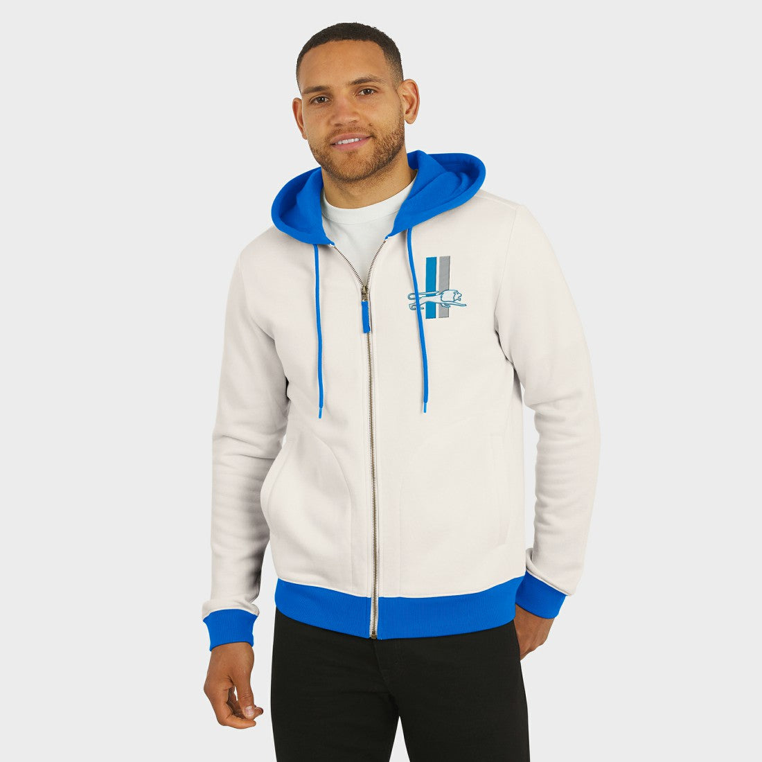 Detroit Lions Darius Rucker Collection Distressed Graphics Full-Zip Hoodie | NFL New