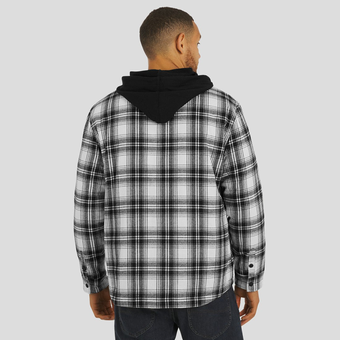 Detroit Lions NFL x Darius Rucker Collection Plaid Flannel Quilted Full-Snap Hooded Shacket | NFL Outlet