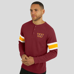 Washington Commanders Darius Rucker Collection Waffle-Knit Raglan Long Sleeve Henley T-Shirt | NFL Sale