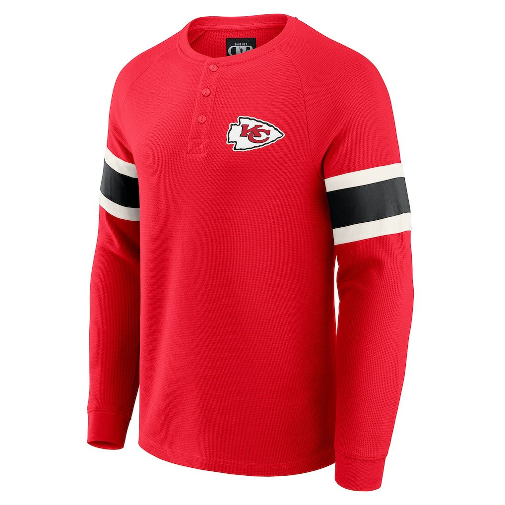 Kansas City Chiefs Darius Rucker Collection Waffle-Knit Raglan Long Sleeve Henley T-Shirt | NFL Hot