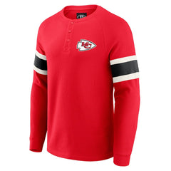 Kansas City Chiefs Darius Rucker Collection Waffle-Knit Raglan Long Sleeve Henley T-Shirt | NFL Hot