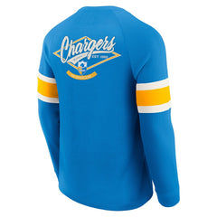 Los Angeles Chargers Darius Rucker Collection Waffle-Knit Raglan Long Sleeve Henley T-Shirt | NFL On sale