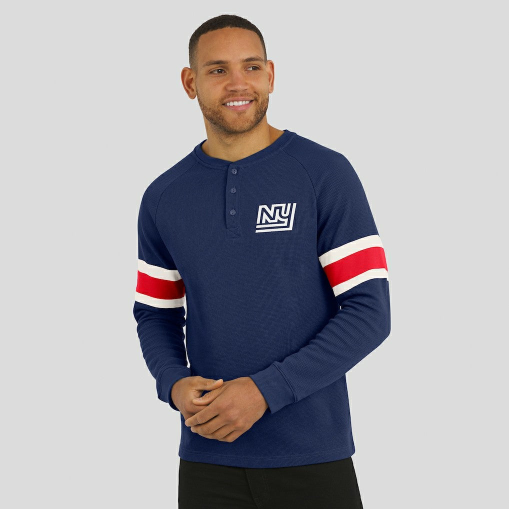 New York Giants Darius Rucker Collection Waffle-Knit Raglan Long Sleeve Henley T-Shirt | NFL Near me