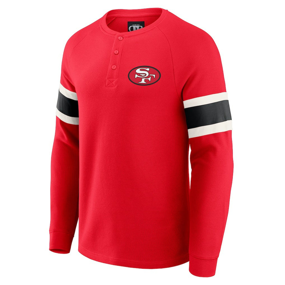 San Francisco 49ers Darius Rucker Collection Waffle-Knit Raglan Long Sleeve Henley T-Shirt | NFL Near me