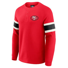 San Francisco 49ers Darius Rucker Collection Waffle-Knit Raglan Long Sleeve Henley T-Shirt | NFL Near me