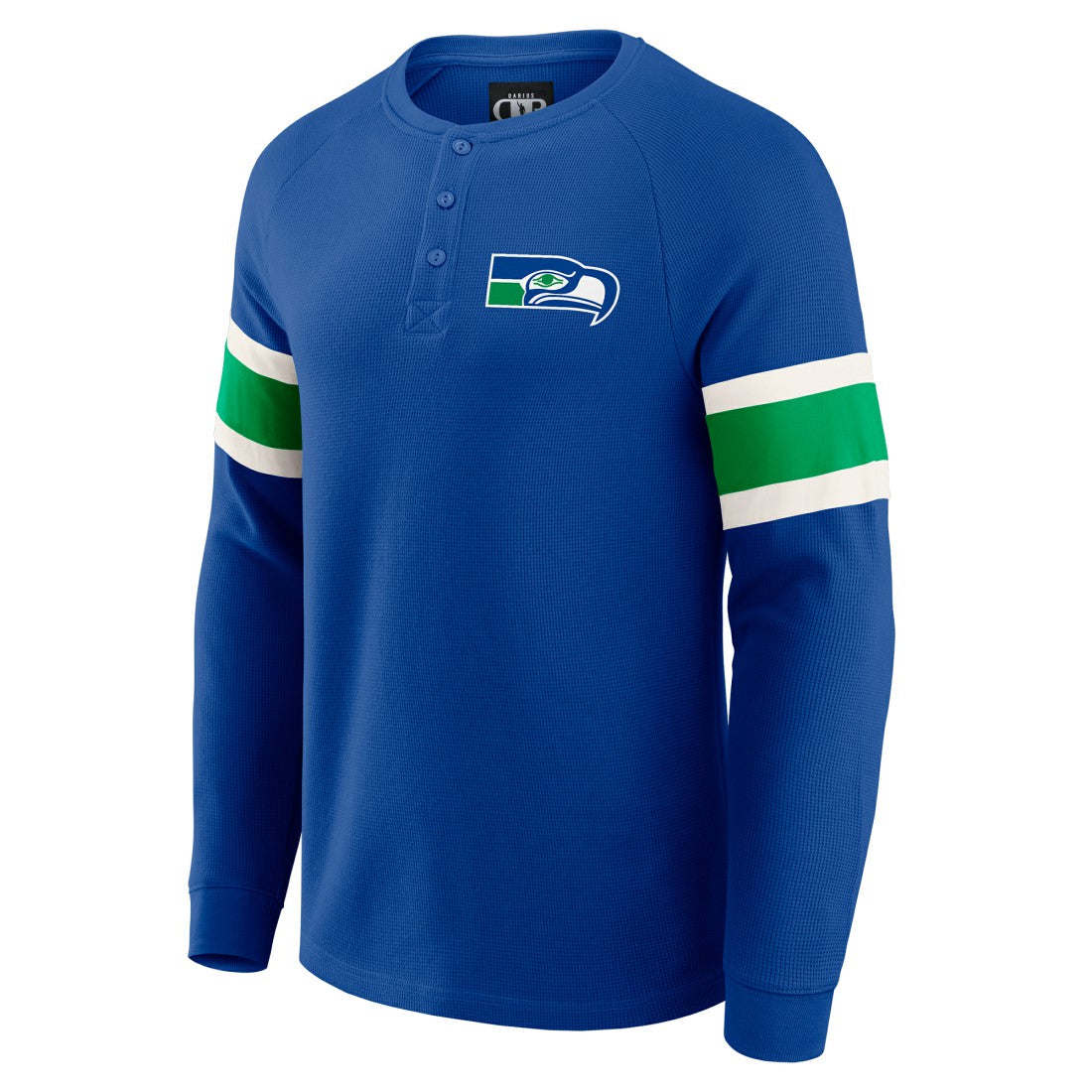 Seattle Seahawks Darius Rucker Collection Waffle-Knit Raglan Long Sleeve Henley T-Shirt | NFL New