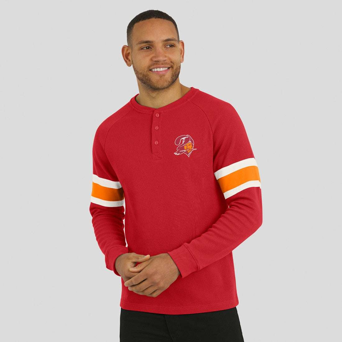 Tampa Bay Buccaneers Darius Rucker Collection Waffle-Knit Raglan Long Sleeve Henley T-Shirt | NFL Online